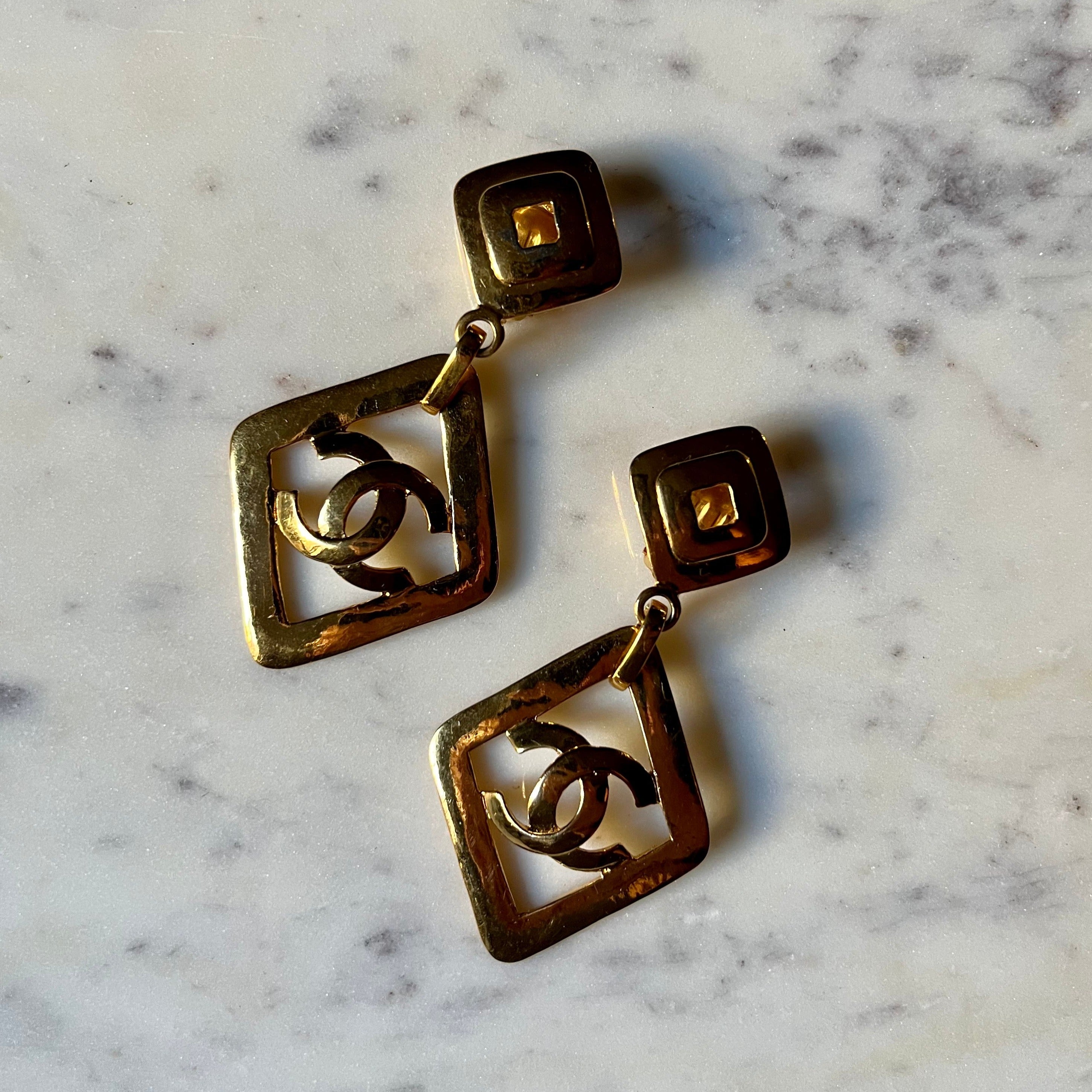 Chanel Vintage 90s Oversized Earrings