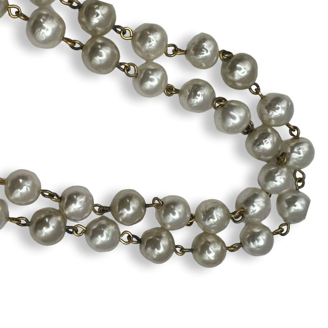 Chanel Vintage Long String Faux Pearls