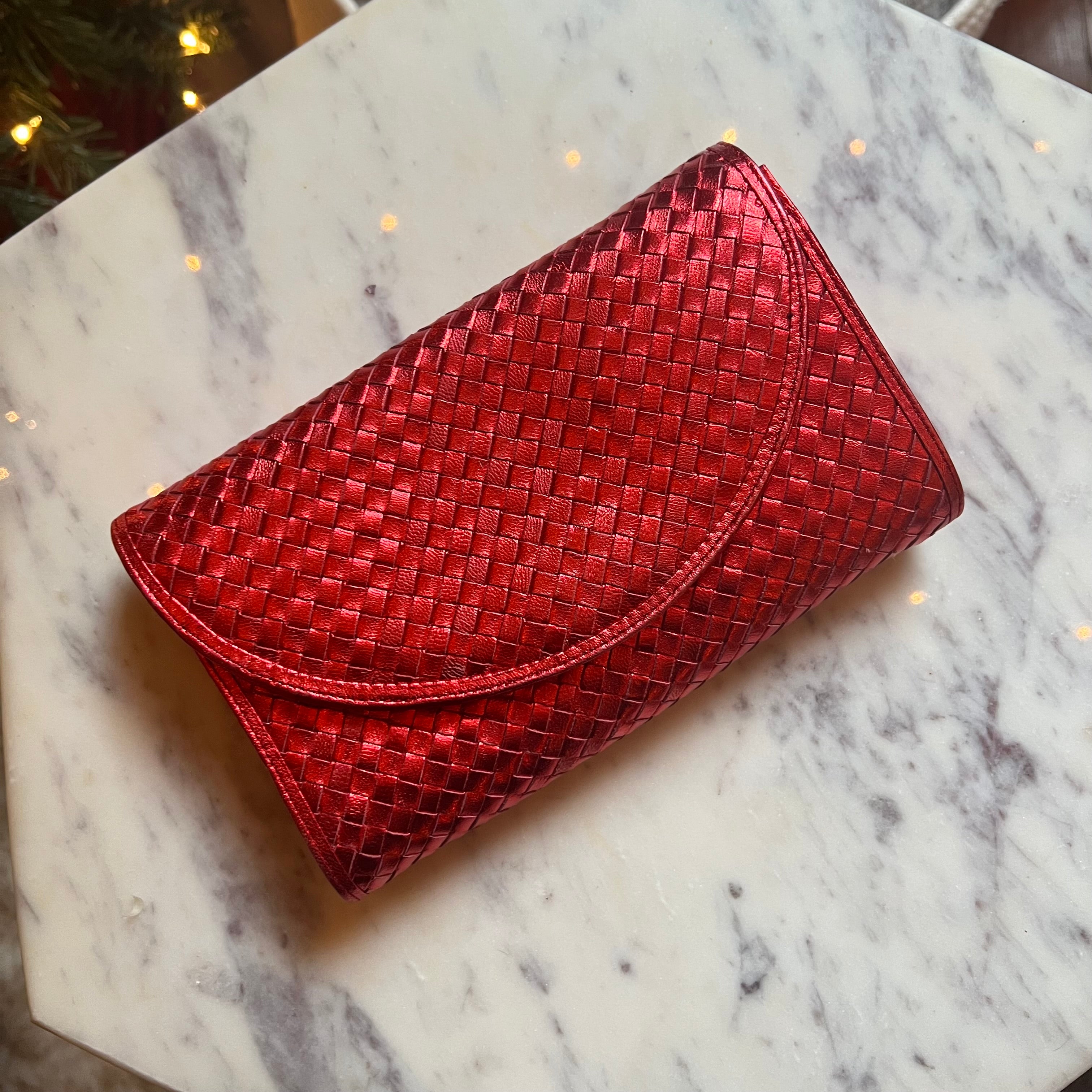 Authentic vintage Bottega Metallic Clutch bag