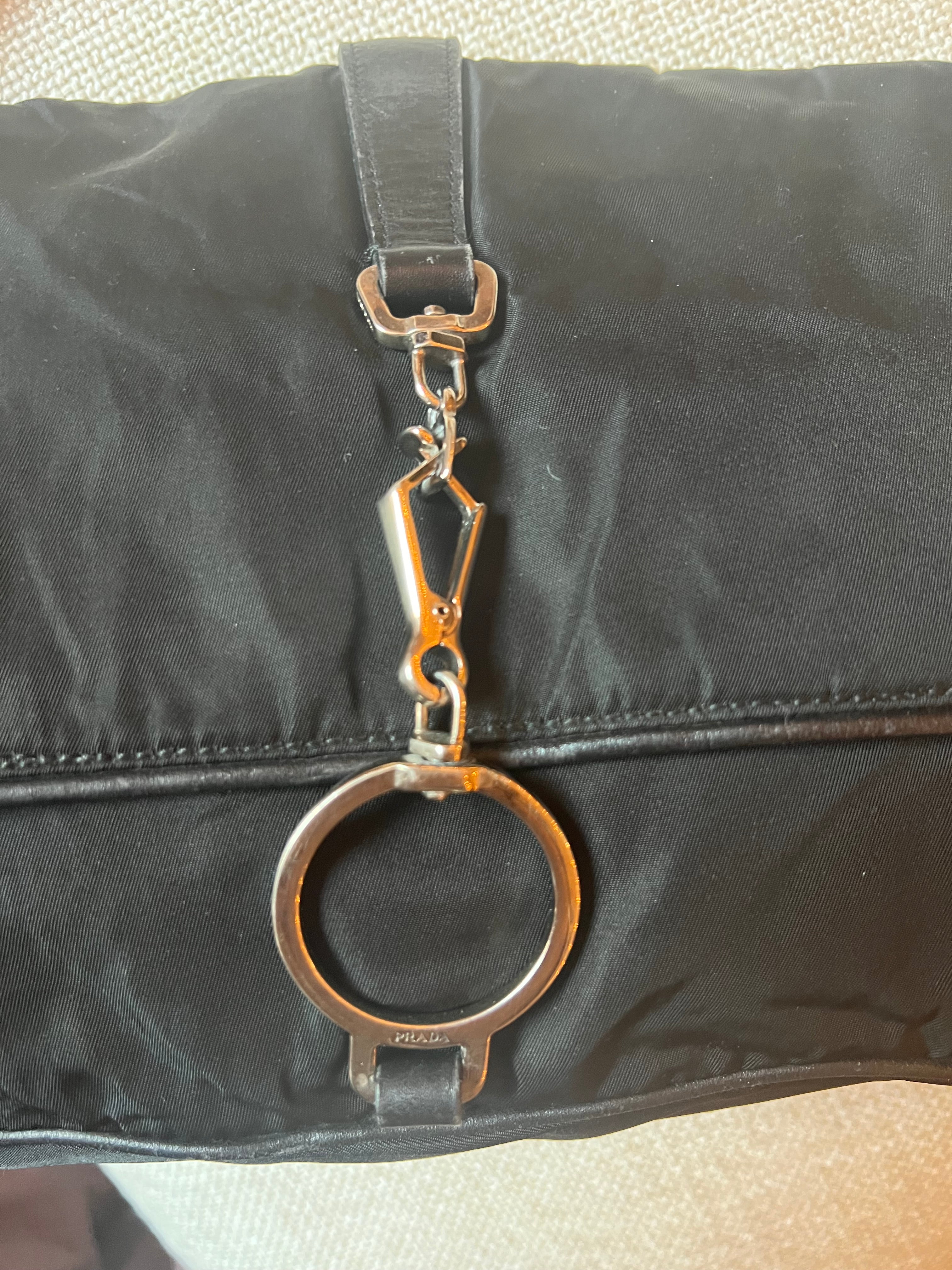 Prada Tessuto Chain Shoulder Bag