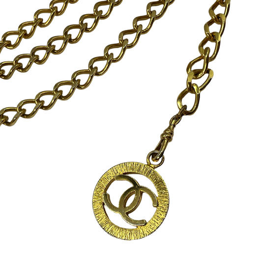 Vintage CC Chanel Gold Chain Belt 1980s