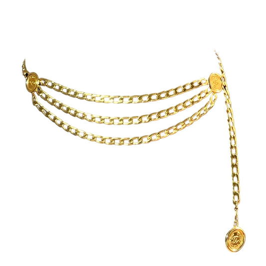 Vintage Chanel Chain Belt Gold Heavy