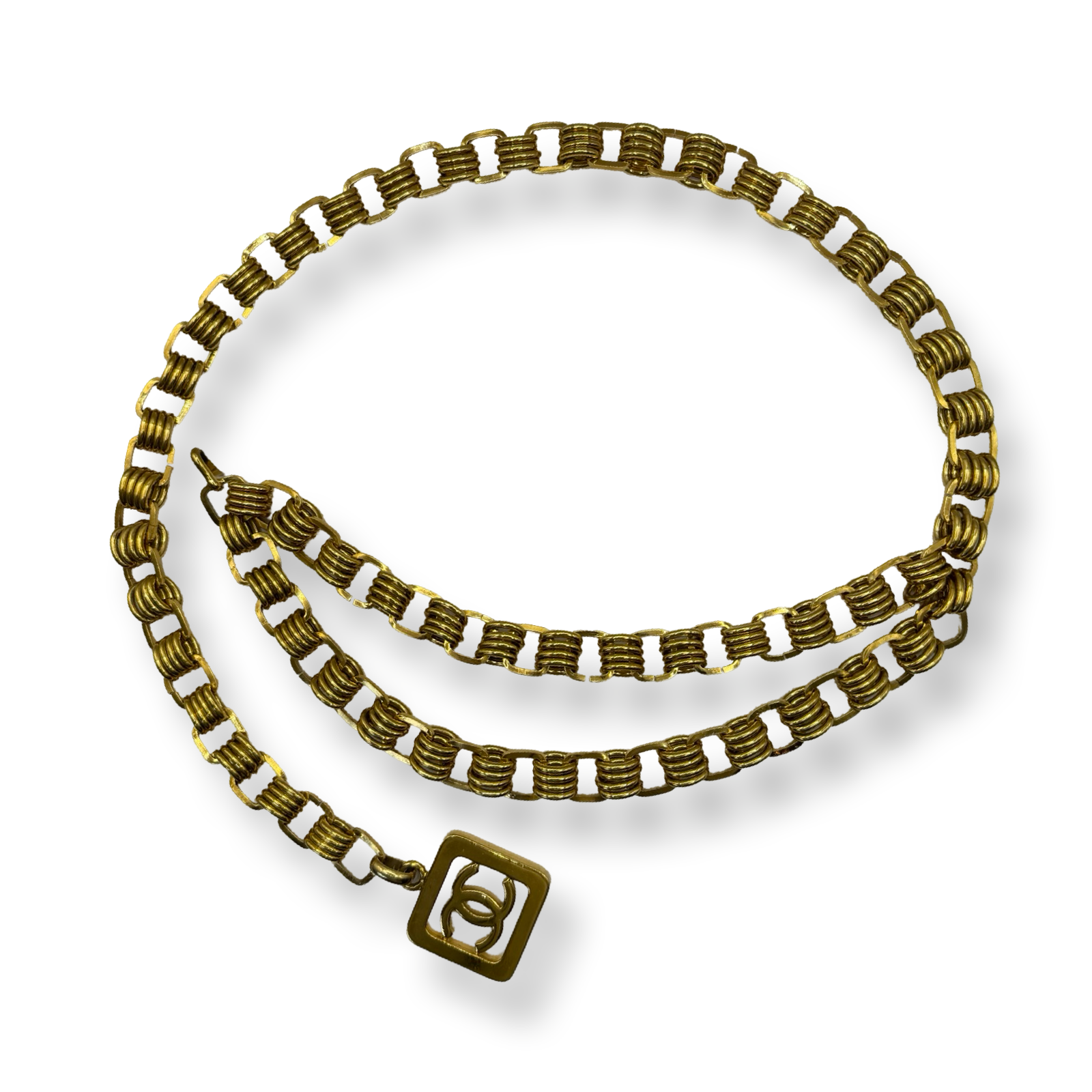 Chanel authentic 00s gold double chain belt