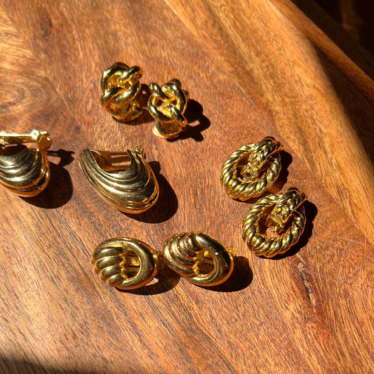Vintage Dior Gold Doorknocker earrings