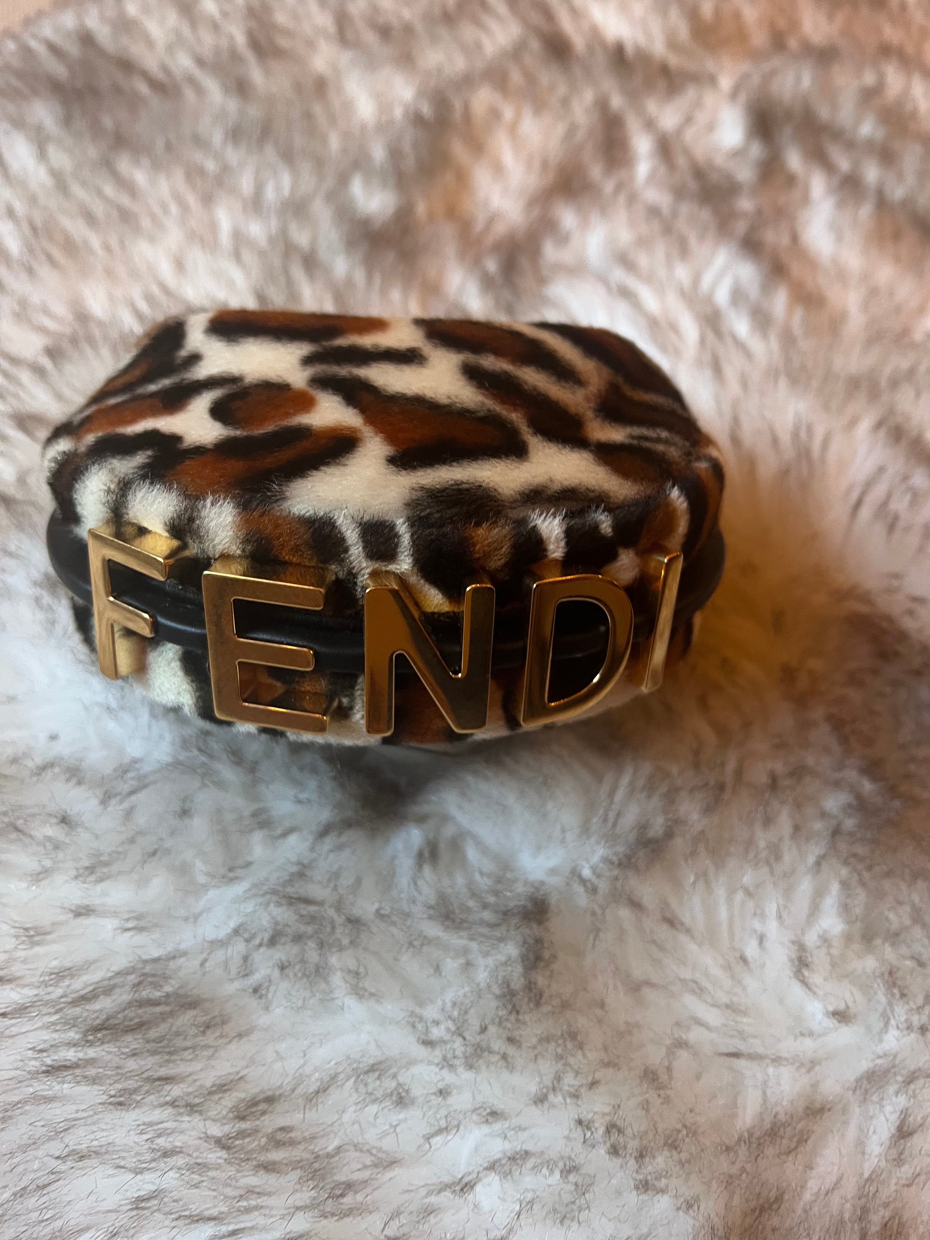 Fendi authentic nano animal print fendigraphy bag