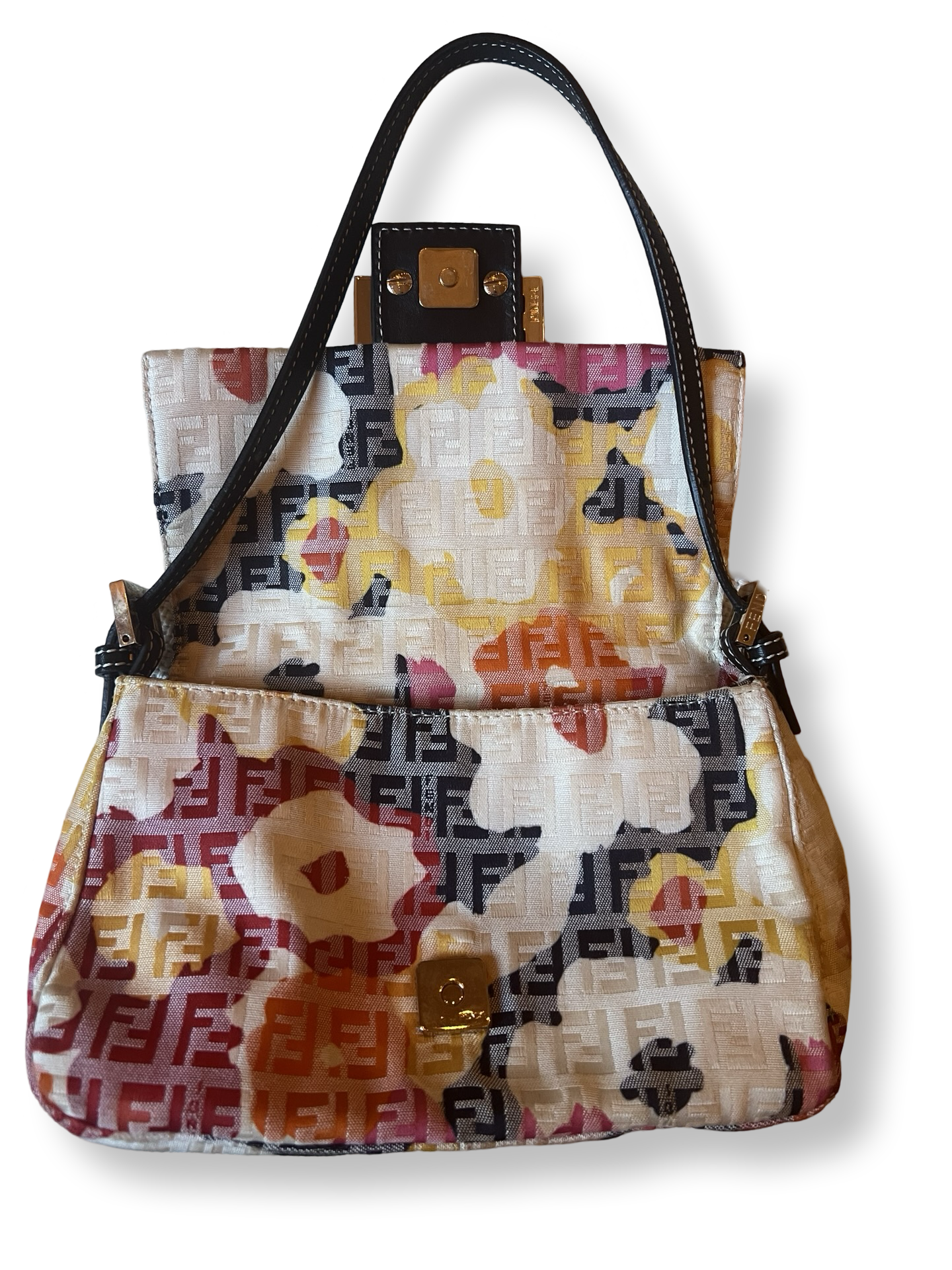 Fendi floral pattern baguette 