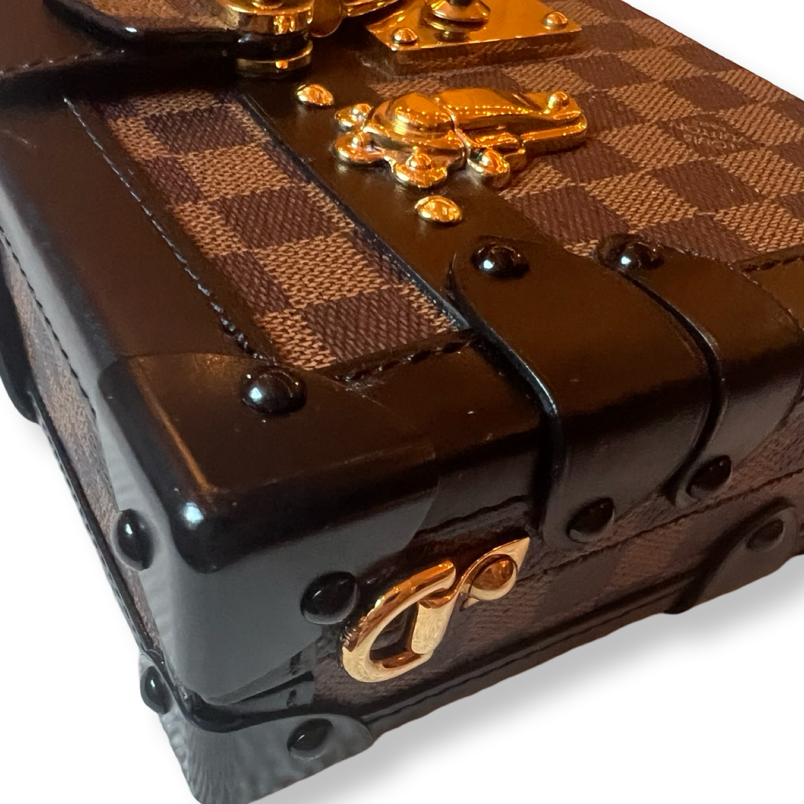 Louis Vuitton Petite Malle runway trunk damier pattern