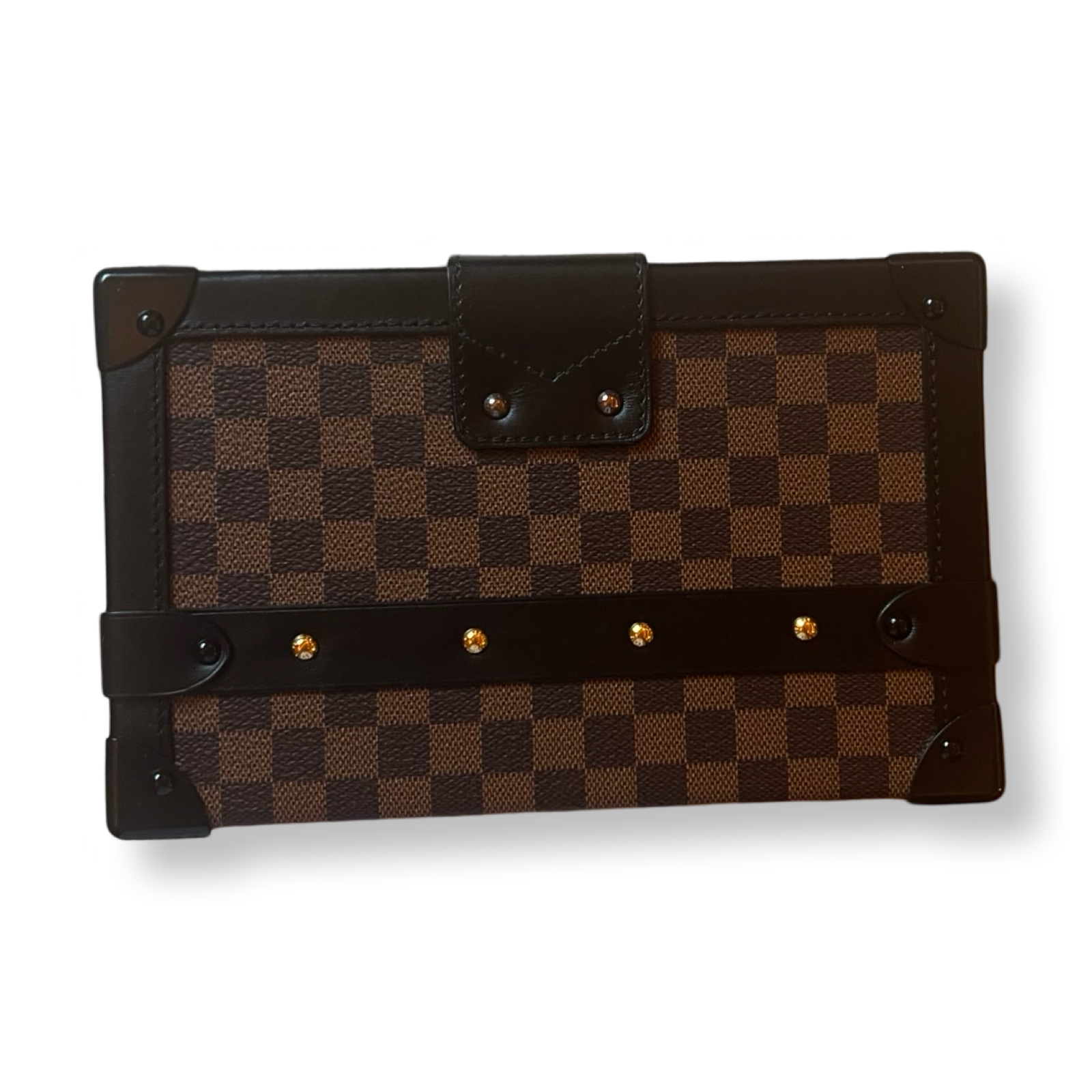 LV petite malle damier with gold hardware