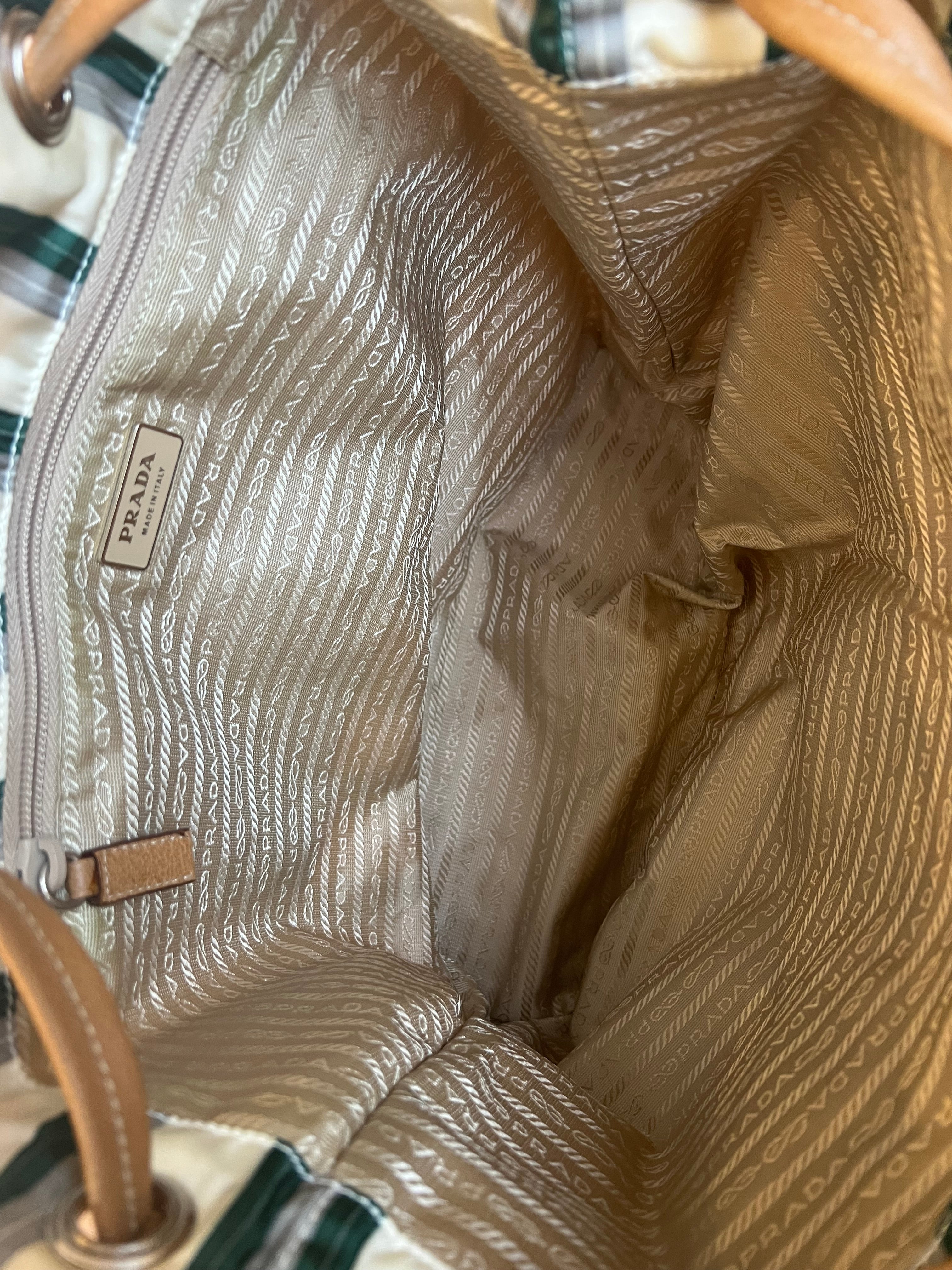 Prada authentic striped bag nylon 