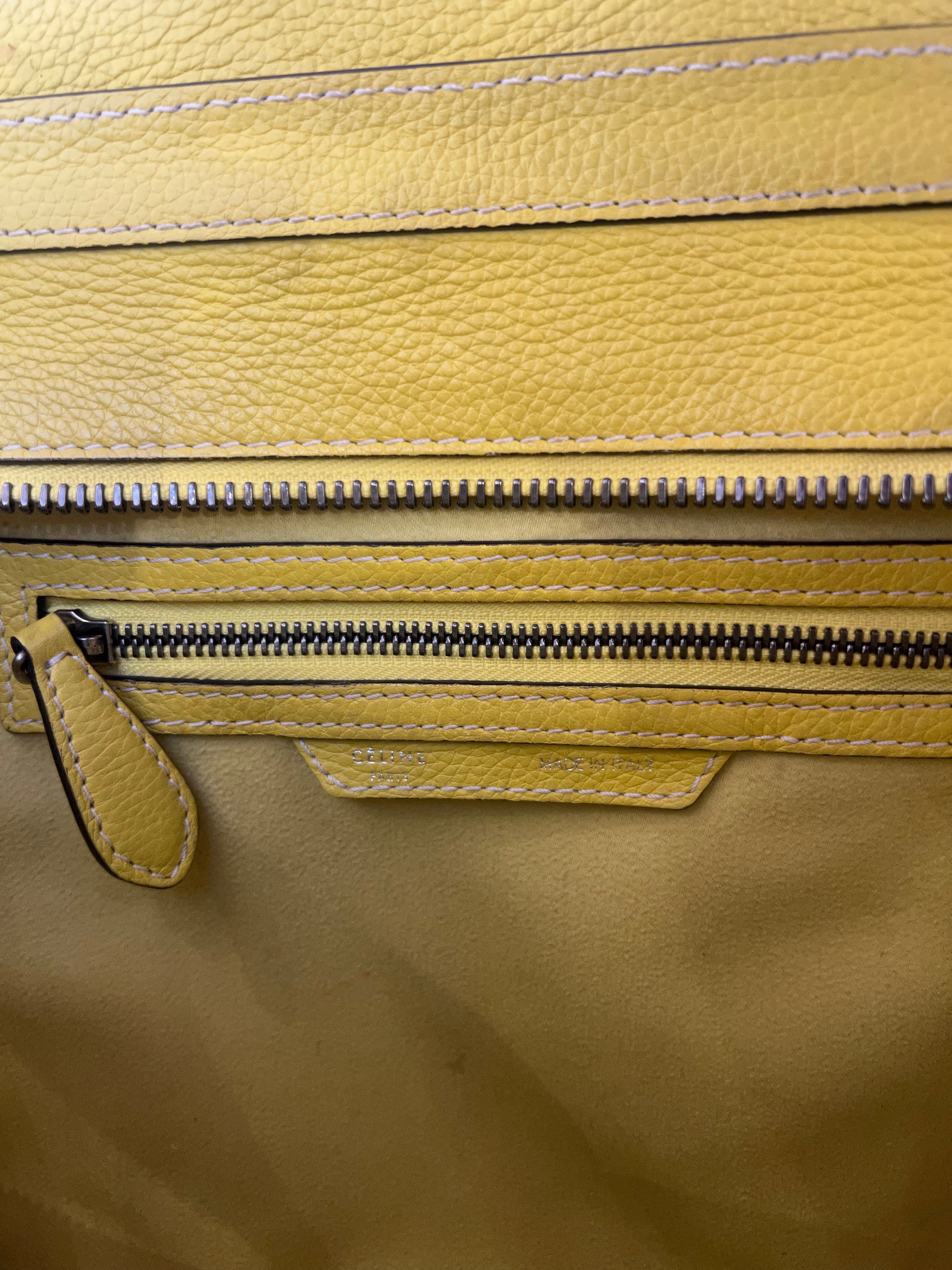 Celine Luggage Bag Micro Yellow