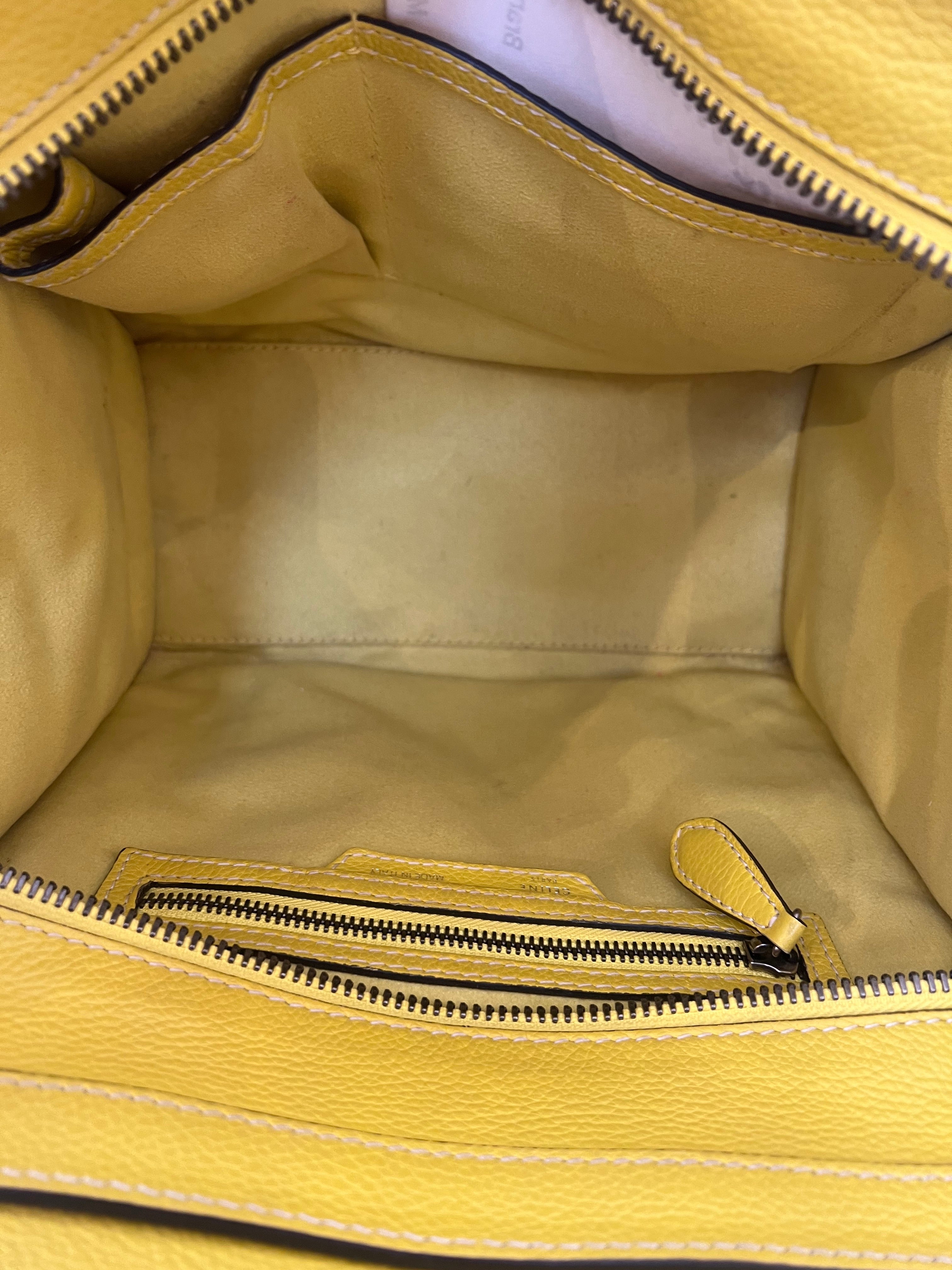 Celine Luggage Bag Micro Yellow