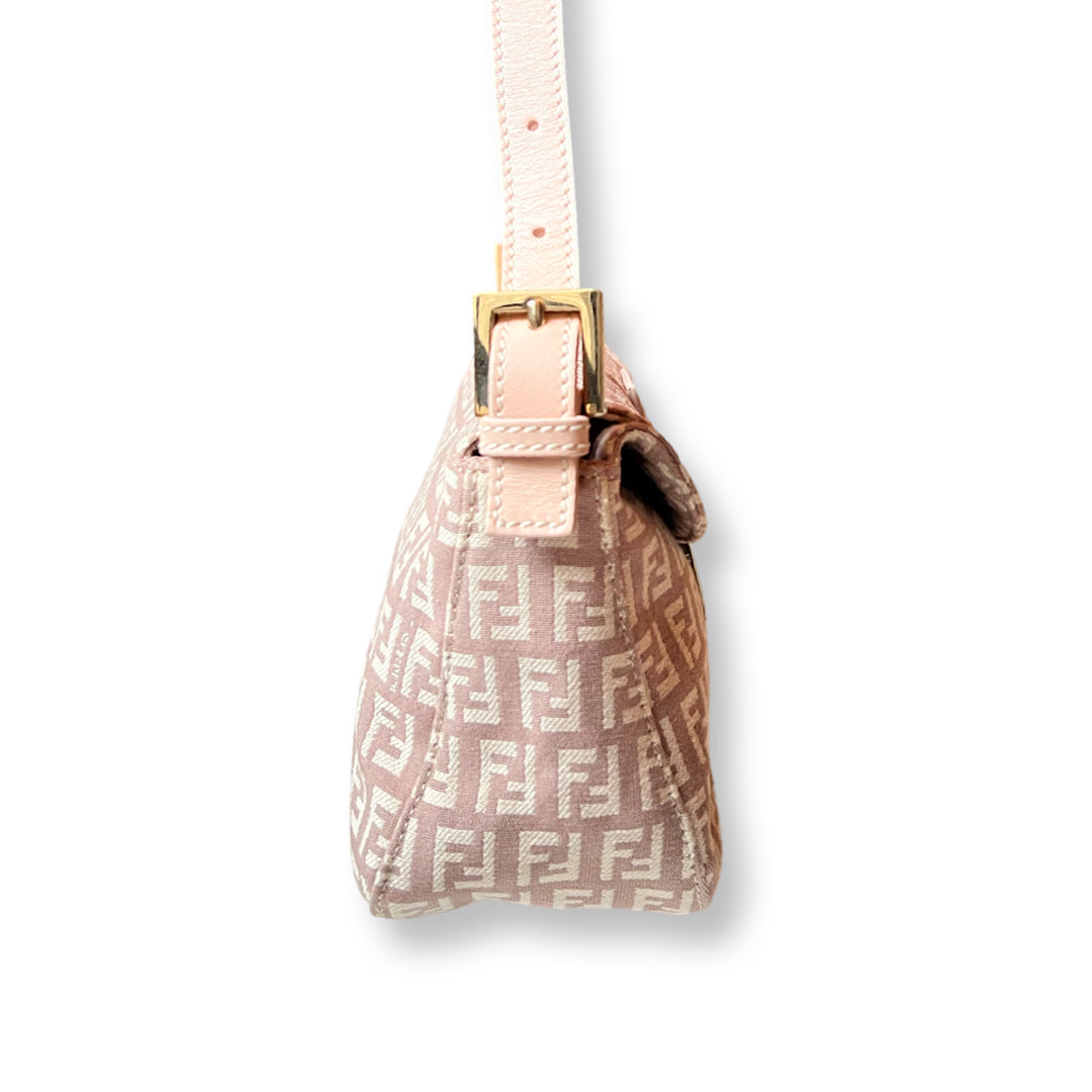 Fendi Mini Zucchino Forever Chain Pochette - Neutrals Shoulder Bags,  Handbags - FEN292104