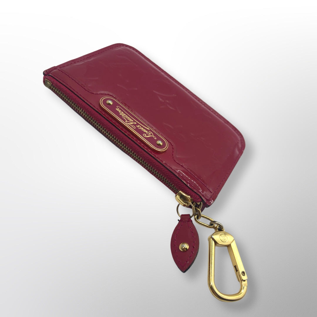 Louis Vuitton Pomme d'Amour Monogram Vernis Pochette Cles Key and Change Holder