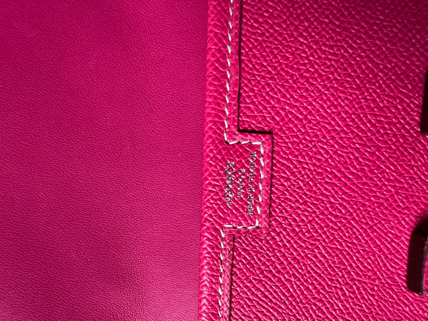 Hermes Feu Epsom Leather Jige Elan H Clutch Bag.  Luxury, Lot #56076